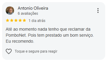 Avaliação Google PomboNet 1