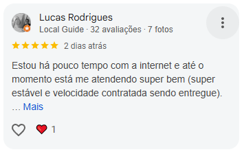 Avaliação Google PomboNet 3